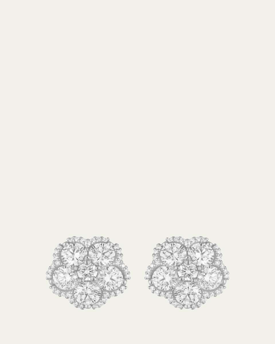 18K White Gold Wild Child Diamond Stud Earrings